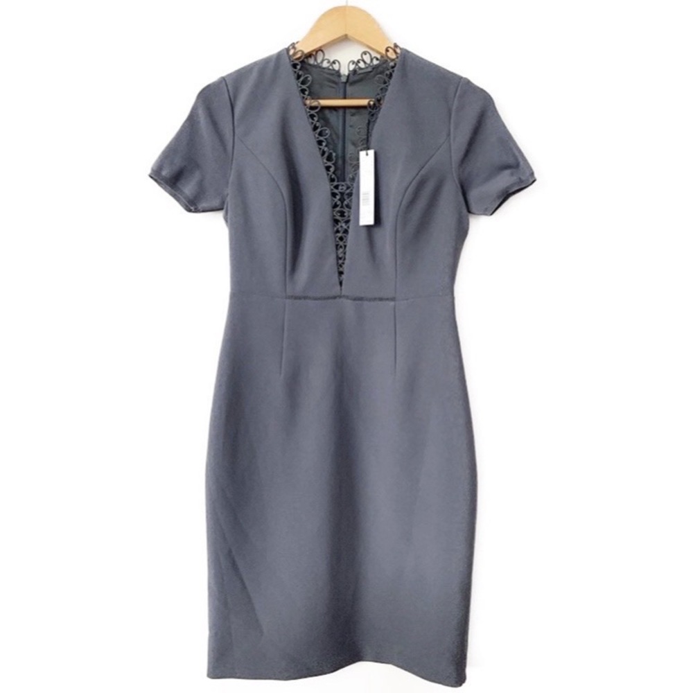 Elie Tahari Saylah V Neck Cocktail Dress Size 6